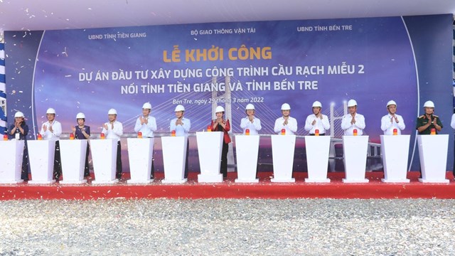 Khởi công dự án cầu Rạch Miễu 2 gần 5.200 tỷ đồng