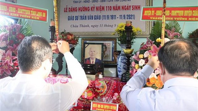 Long An: Kỷ niệm 110 năm Ngày sinh cố giáo sư Trần Văn Giàu