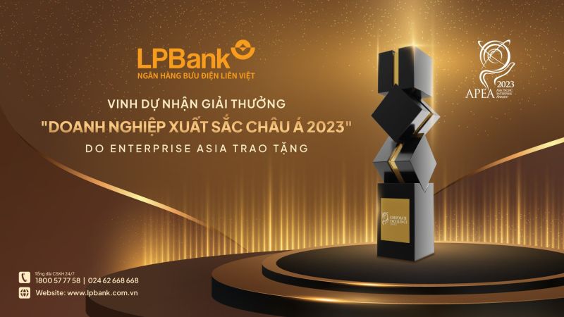 LPBank tiếp tục nhận giải thưởng Doanh nghiệp xuất sắc Châu Á năm 2023