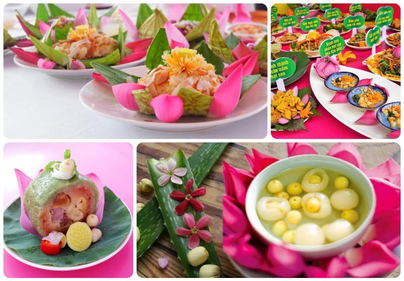 Gần như tất cả các bộ phận của cây Sen đều có thể chế biến thành món ăn hấp dẫn từ sen.