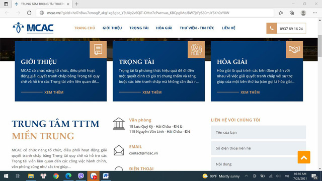 MCAC - Trung tâm trọng tài và hòa giải thương mại tại khu vực miền Trung - Ảnh 1. MCAC - Trung tâm trọng tài và hòa giải thương mại tại khu vực miền Trung - Ảnh 1.