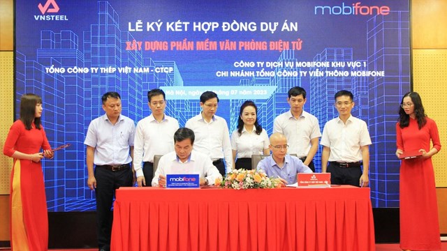 MobiFone chung tay đẩy mạnh Chuyển đổi số cùng VNSTEEL