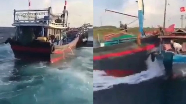Một tàu cá Quảng Trị bị tàu cá Quảng Nam đâm chìm