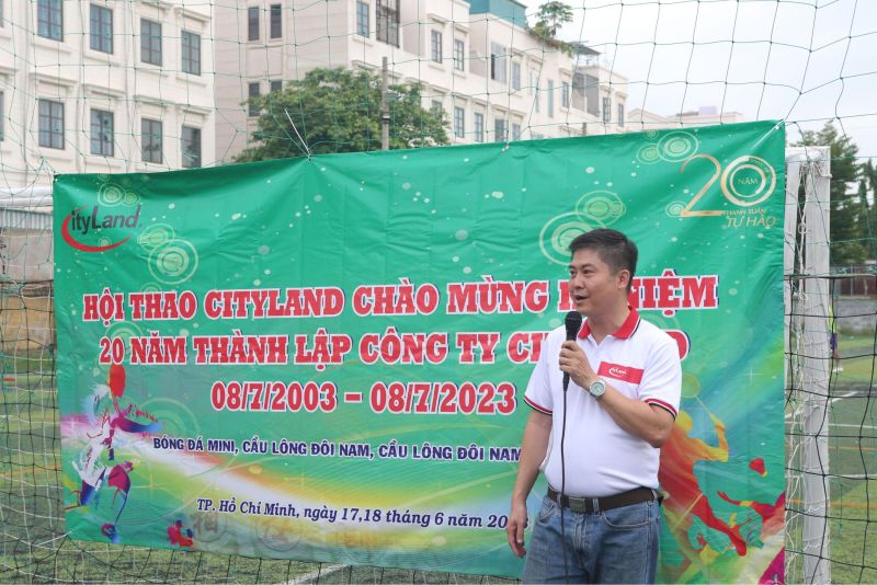 Ông Bùi Đức Liêm - TGĐ CityLand Group phát biểu trong lễ khai mạc