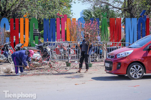 Nắng lên, tiểu thương ôm đào quất ngóng người mua - Ảnh 15. Nắng lên, tiểu thương ôm đào quất ngóng người mua - Ảnh 15.