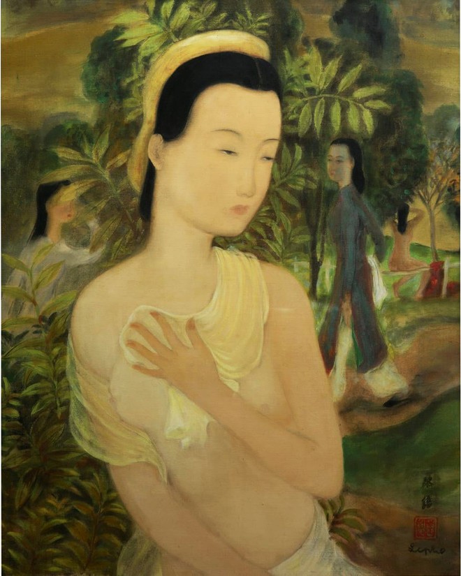 Ngắm tranh khỏa thân 'Sau khi tắm' của danh họa Lê Phổ bán 12,3 tỉ đồng - ảnh 4
