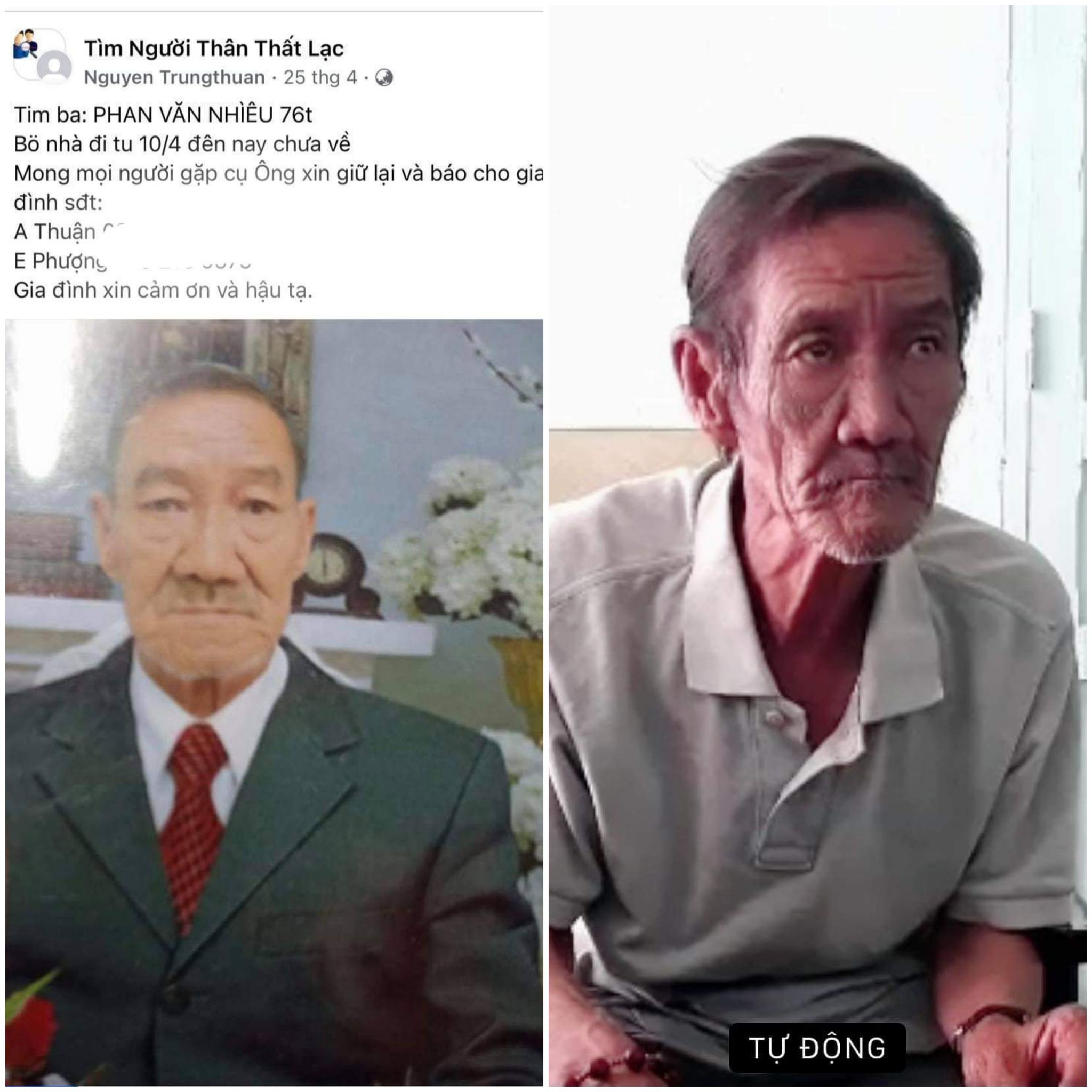 Nhờ TikTok, gia đình tìm thấy cụ ông 76 tuổi đi lạc 3 tháng ở TP.HCM - ảnh 2