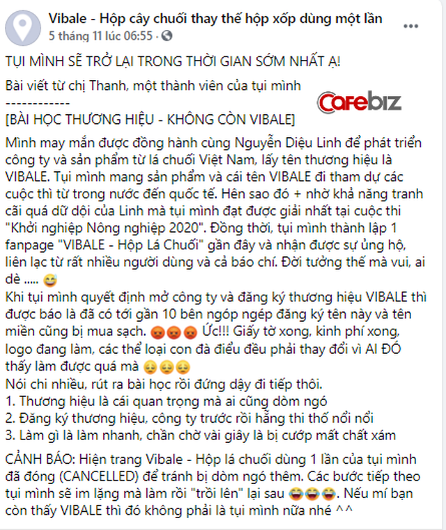 Nỗi buồn startup: Vừa đoạt Giải Nhất, dự án ép lá chuối thành hộp đã bị ngót nghét 10 bên tranh đăng ký thương hiệu, tên miền cũng bị mua sạch! - Ảnh 1. Nỗi buồn startup: Vừa đoạt Giải Nhất, dự án ép lá chuối thành hộp đã bị ngót nghét 10 bên tranh đăng ký thương hiệu, tên miền cũng bị mua sạch! - Ảnh 1.