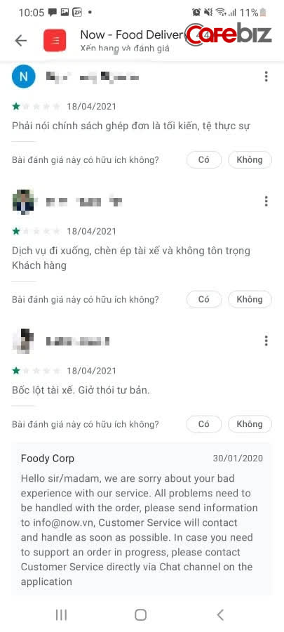 Now hứng bão 1 sao liên tiếp 4 ngày qua sau phàn nàn của một tài xế trên Facebook - Ảnh 2.