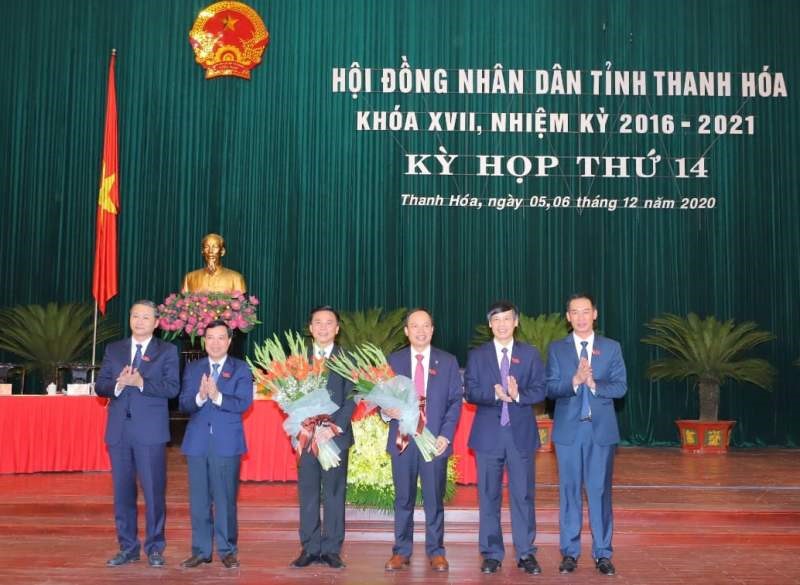 Kỳ họp 14, HĐND tỉnh Thanh Hóa tiến hành bầu các chức danh Chủ tịch và Phó Chủ tịch UBND tỉnh. Ảnh: Đ.T