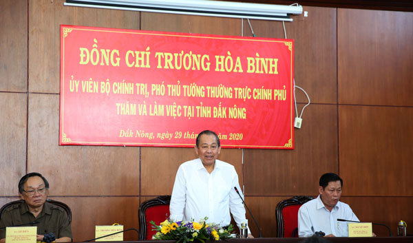 Phó Thủ tướng Thường trực Chính phủ làm việc tại Đắk Nông