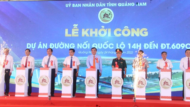 Quảng Nam: Khởi công công trình dự án đường nối quốc lộ 14H đến ĐT.609C