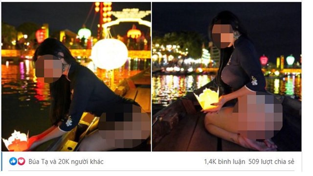 Quảng Nam: Tìm nữ du khách 'khoe mông' phản cảm ở phố cổ Hội An