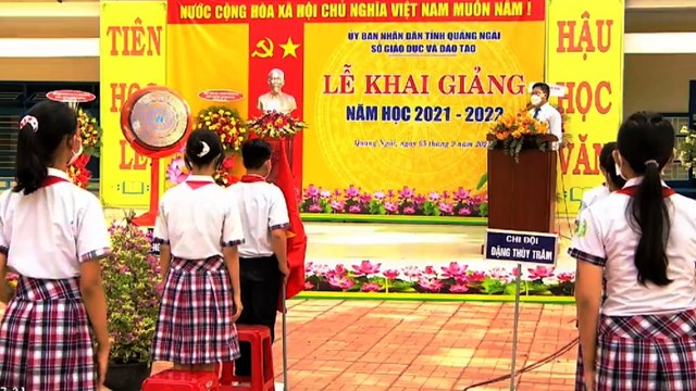 Quảng Ngãi: Khai giảng năm học mới trực tuyến