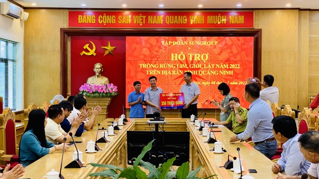 Quảng Ninh: Tiếp nhận 5 tỷ đồng hỗ trợ trồng rừng gỗ lớn từ Tập đoàn SunGroup