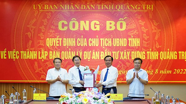 Quảng Trị: Thành lập Ban Quản lý dự án đầu tư xây dựng tỉnh