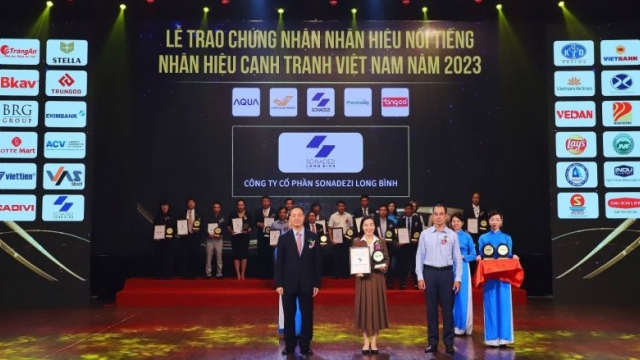 Sonadezi Long Bình vinh dự đạt Top 20 Nhãn hiệu nổi tiếng Việt Nam năm 2023