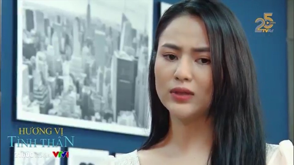 Thiên Nga tìm cách gạt Nam ra khỏi tầm mắt Long trong tập 75 “Hương vị tình thân“. Ảnh: CMH