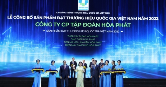 Tập đoàn Hòa Phát 6 lần liên tiếp được vinh danh Thương hiệu Quốc gia