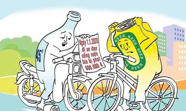 Thái Bình: Lần đầu cảnh sát phạt người đi xe đạp vi phạm nồng độ cồn