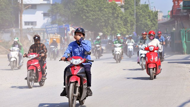 Thủ đô Hà Nội, nơi có chỉ số ô nhiễm bụi mịn cao nhất cả nước