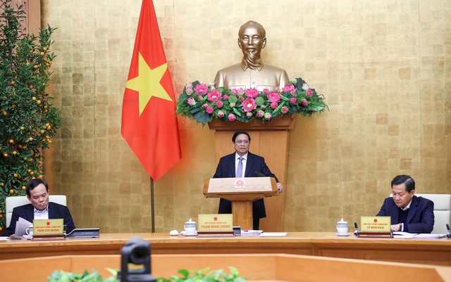 Thủ tướng Phạm Minh Chính đề nghị các đại biểu tập trung thảo luận, đánh giá về tình hình tháng 2 có gì mới, khác so với tháng 1 cũng như so với tháng 2 và 2 tháng đầu năm 2023 - Ảnh: VGP/Nhật Bắc Thủ tướng Phạm Minh Chính đề nghị các đại biểu tập trung thảo luận, đánh giá về tình hình tháng 2 có gì mới, khác so với tháng 1 cũng như so với tháng 2 và 2 tháng đầu năm 2023 - Ảnh: VGP/Nhật Bắc