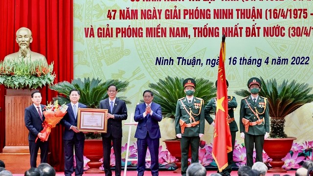 Thủ tướng Phạm Minh Chính dự lễ kỷ niệm 30 tái lập tỉnh Ninh Thuận