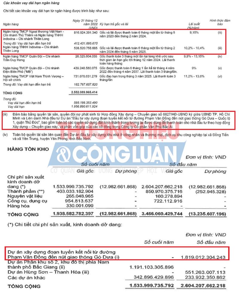 (Nguồn: BCTC hợp nhất kiểm toán năm 2022).