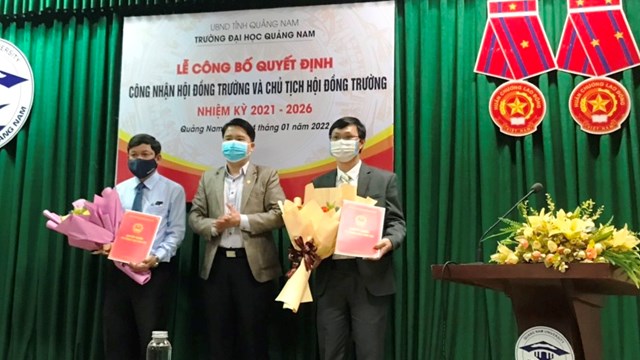 Tiến sĩ Vũ Đức Quảng làm Chủ tịch Hội đồng Trường Đại học Quảng Nam