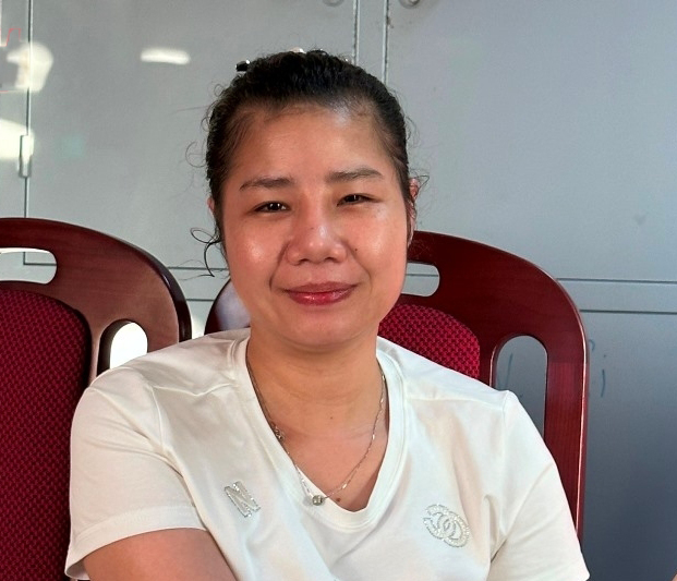 Hình ảnh chị Hồng, nghi là nạn nhân mua bán người trở về từ Trung Quốc, hiện đang được hỗ trợ để tìm thân nhân