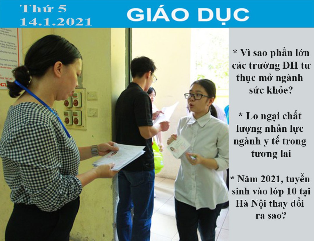 Tin tức giáo dục đặc biệt trên báo in ngày mai 14.1.2021