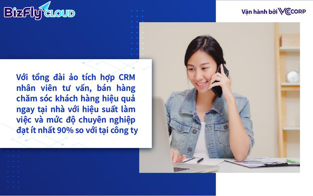 Tổng đài ảo tích hợp CRM cài đặt trên máy cá nhân, nhân viên chốt đơn tại nhà như tại công ty, doanh nghiệp đạt tối thiểu 90% hiệu suất kinh doanh thời giãn cách - Ảnh 1. Tổng đài ảo tích hợp CRM cài đặt trên máy cá nhân, nhân viên chốt đơn tại nhà như tại công ty, doanh nghiệp đạt tối thiểu 90% hiệu suất kinh doanh thời giãn cách - Ảnh 1.