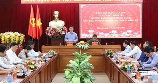 Trưởng Ban Kinh tế Trung ương đánh giá kết quả sau 5 năm thực hiện Chỉ thị số 13-CT/TW tại Đắk Lắk 