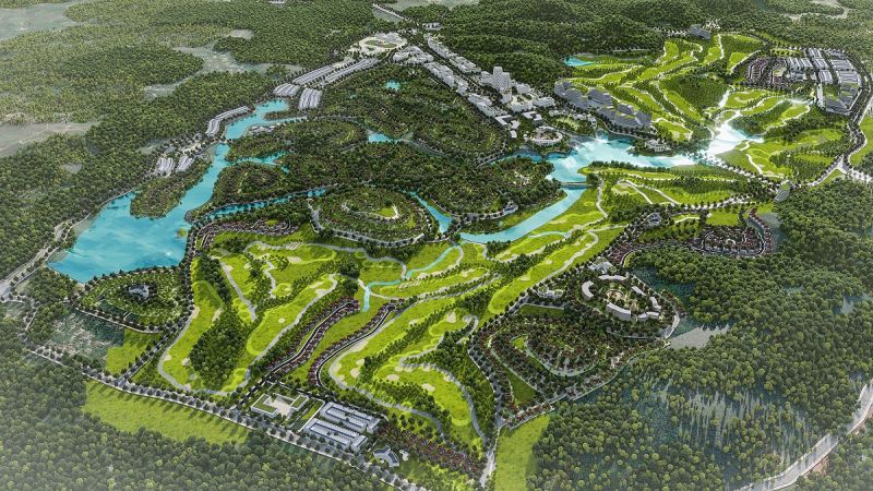 Phối cảnh tổng thể dự án Văn Lang Empire Golf Club