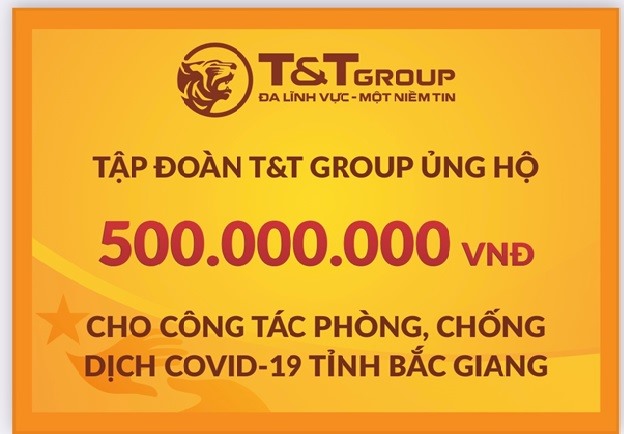 T&T Group tiếp tục hỗ trợ 1 tỉ đồng giúp Bắc Ninh, Bắc Giang chống dịch