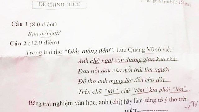 Từ đề thi học sinh giỏi môn Văn…