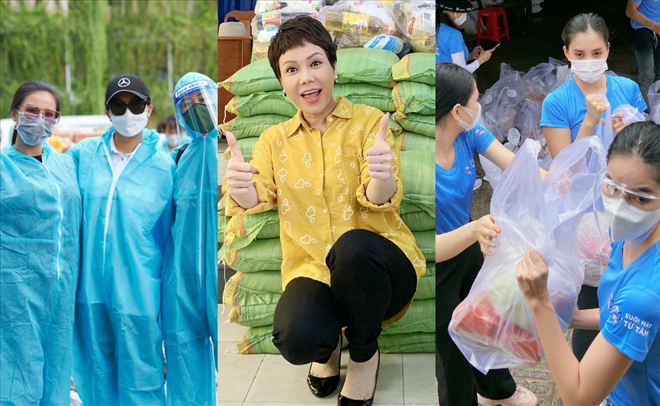 Việt Hương, Tiểu Vy, Khánh Vân trao đi 300 tấn lương thực cho người nghèo