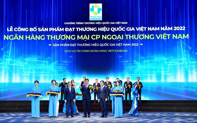 Vietcombank là ngân hàng duy nhất 8 lần liên tiếp đạt Thương hiệu quốc gia