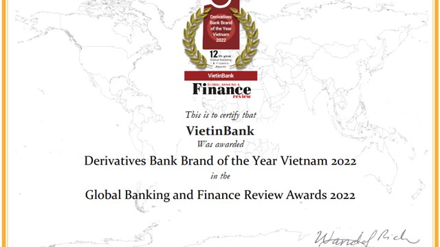 VietinBank - Ngân hàng tiêu biểu về cung ứng sản phẩm phái sinh tại Việt Nam năm 2022