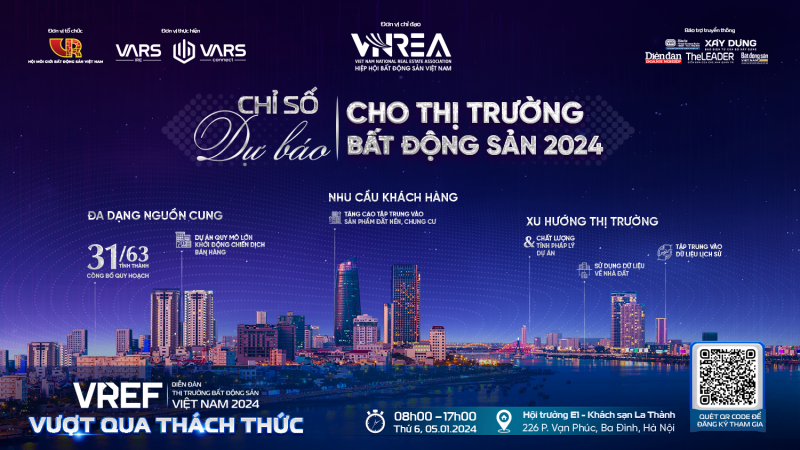Khai phá tối đa các dữ liệu thông tin và những chỉ số dự báo của thị trường BĐS 2024 tại Diễn đàn thị trường bất động sản Việt Nam 2024 (VREF 2024) Khai phá tối đa các dữ liệu thông tin và những chỉ số dự báo của thị trường BĐS 2024 tại Diễn đàn thị trường bất động sản Việt Nam 2024 (VREF 2024)