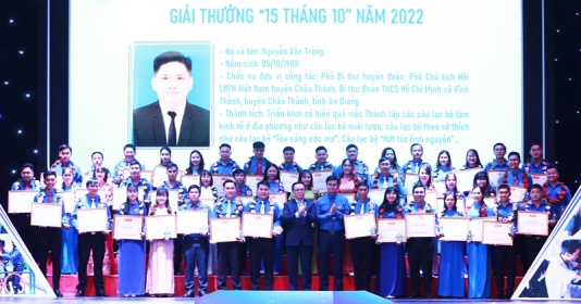 Vinh danh 20 tấm gương ''Thanh niên sống đẹp'' năm 2022