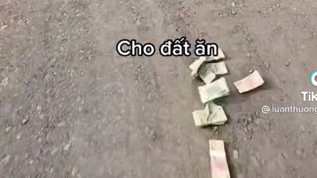 Vụ ‘vứt tiền cho đất ăn’ ở huyện Đất Đỏ: Có thể phạt tiền và yêu cầu gỡ bỏ clip