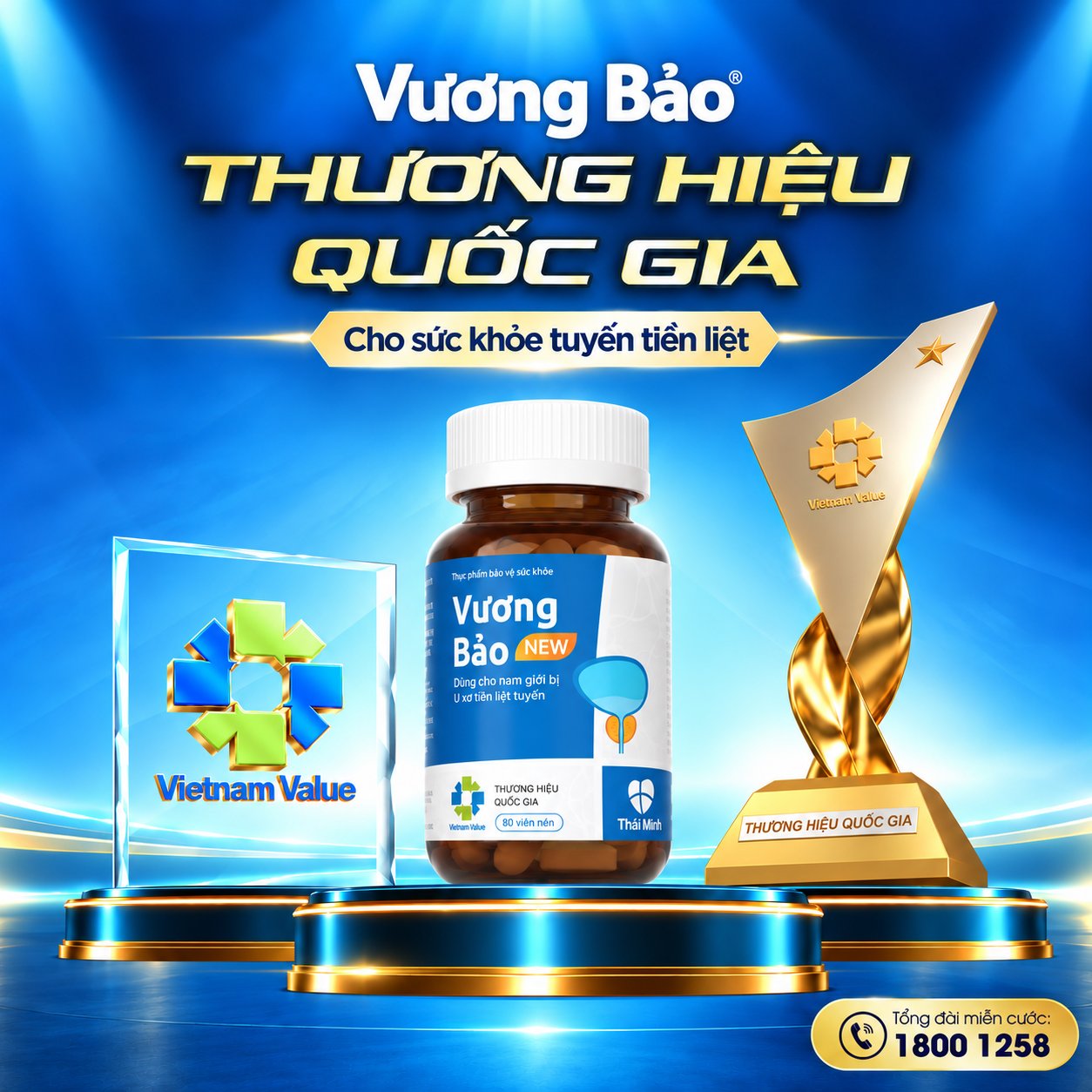 Vương Bảo - Thương hiệu quốc gia cho sức khỏe tuyến tiền liệt