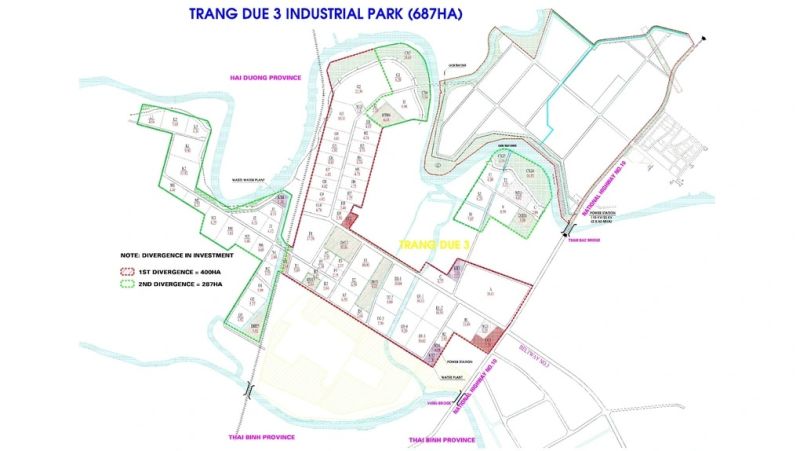 Quy hoạch khu công nghiệp Tràng Duệ 3 (Ảnh: Tràng Duệ - IP).